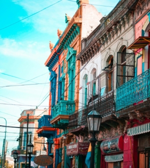 Colorful buildings in Buenos Aires, Argentina