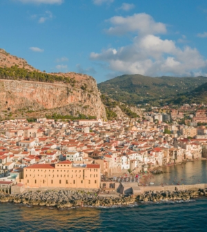 Coastal view of Palermo province in Italy