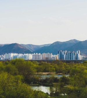 Aerial view of Daegu, South Korea