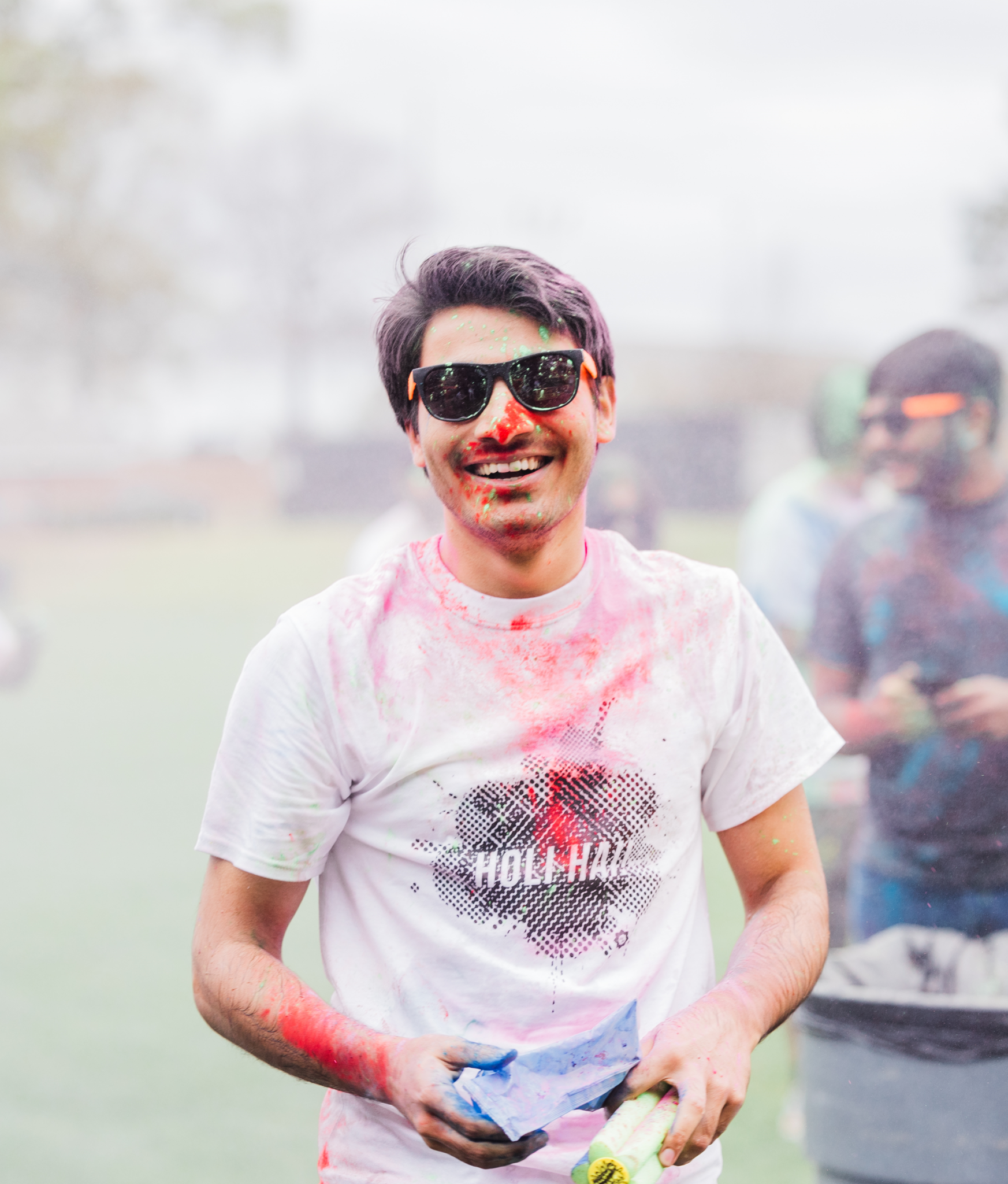 International student at Holi festival