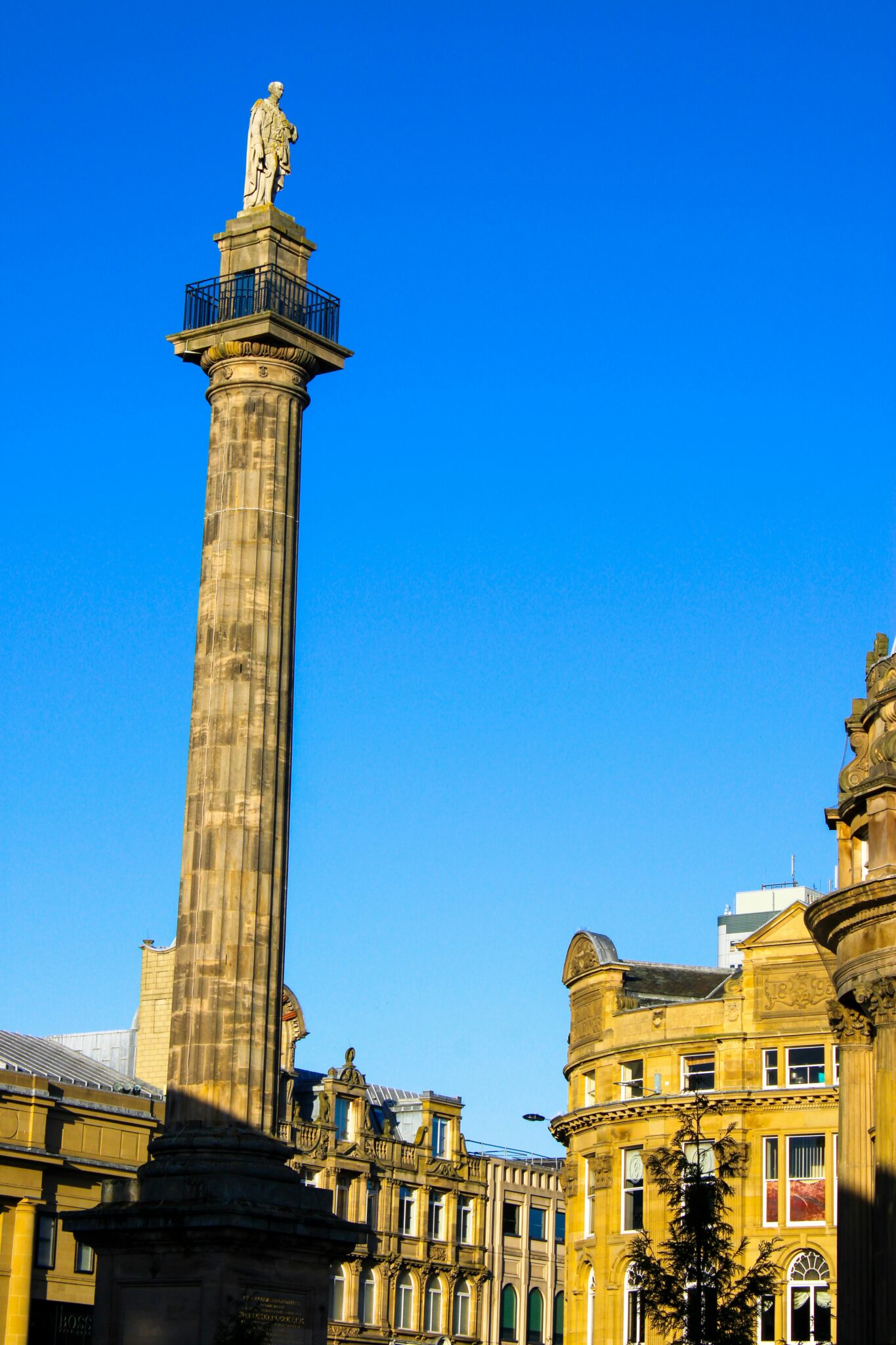 Pillar with statue on top