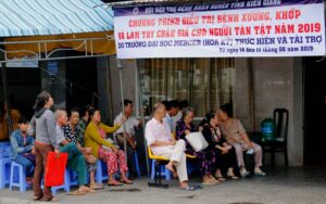 Outside of clinic in Vietnam