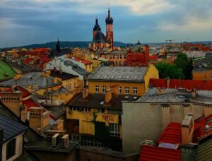 Aerial view of Krakow